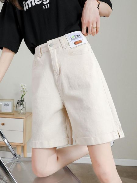 women's shorts bull-puncher knickers female show thin summer 2021 high waist straight wind ins tide in wide-legged pants, White;black
women's shorts bull-puncher knickers female show thin summer 2021 high waist straight wind ins tide in wide-legged pants, White;black