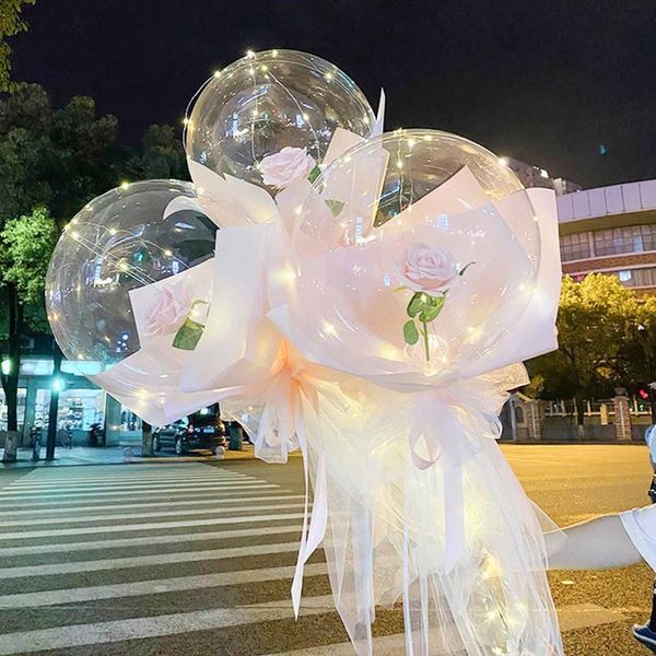 party decoration led luminous balloon rose bouquet birthday wedding transparent flower balls
party decoration led luminous balloon rose bouquet birthday wedding transparent flower balls