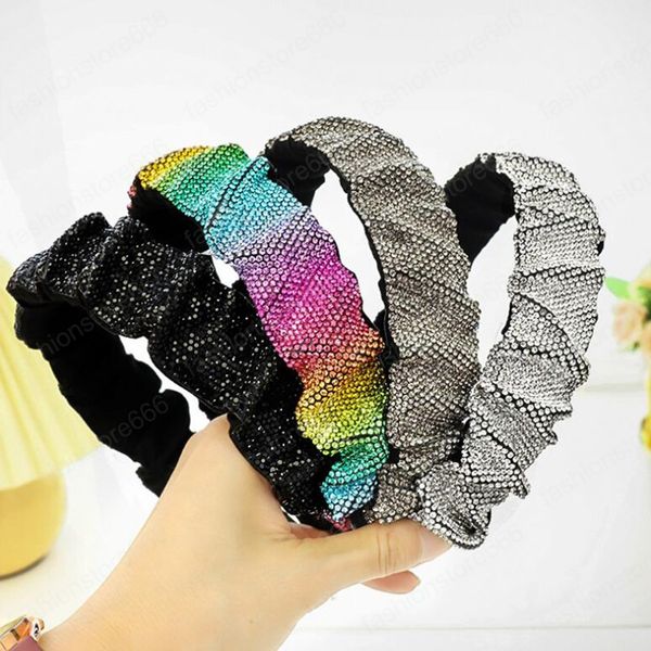 fashion women headband shining rhinestone headwear pleated casual hairband hair accessories, Silver
fashion women headband shining rhinestone headwear pleated casual hairband hair accessories, Silver