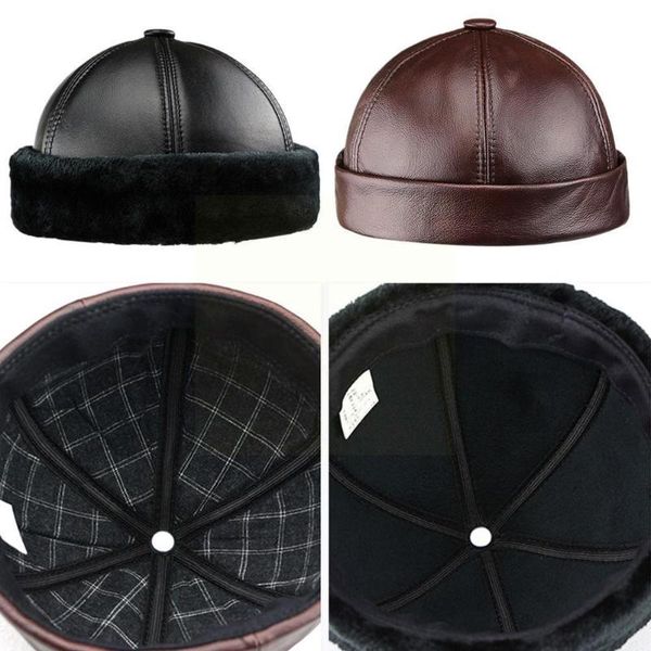 berets genuine leather beanie hats landlord hat dad caps black cap melon men middle-aged old man solid simple wint q1q8, Blue;gray
berets genuine leather beanie hats landlord hat dad caps black cap melon men middle-aged old man solid simple wint q1q8, Blue;gray