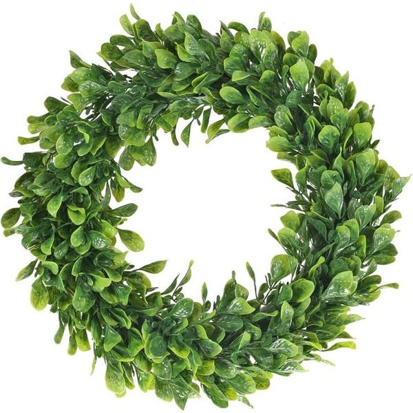 decorative flowers & wreaths artificial green leaf wreath round faux boxwood garland for front door window room decoration
decorative flowers & wreaths artificial green leaf wreath round faux boxwood garland for front door window room decoration