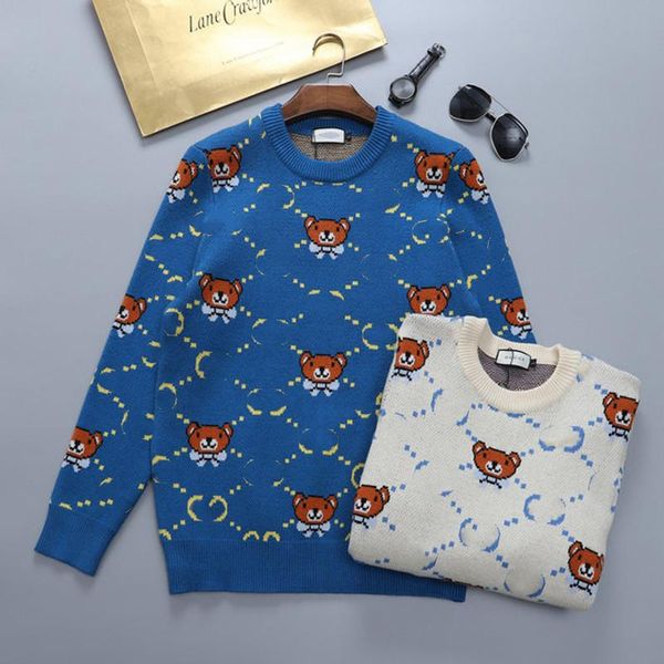 full letter jacquard sweaters cute bear pattern men women sweater christmas day gift for couple warm hoodies, White;black
full letter jacquard sweaters cute bear pattern men women sweater christmas day gift for couple warm hoodies, White;black