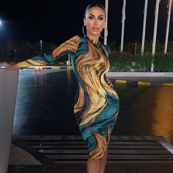 casual dresses 2021 long sleeve print bodycon dress autumn winter women party elegant slim christmas club outfits, Black;gray
casual dresses 2021 long sleeve print bodycon dress autumn winter women party elegant slim christmas club outfits, Black;gray