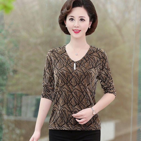 women's t-shirt middle age women t shirt spring autumn plus size tshirt 5xl elegant long sleeve fashion female mother clothing, White
women's t-shirt middle age women t shirt spring autumn plus size tshirt 5xl elegant long sleeve fashion female mother clothing, White