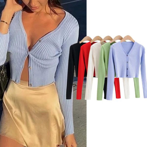 women's knits & tees v neck single breasted woman crop cardigans slim long sleeved short sweater fashion solid color 2021 female knitte, White
women's knits & tees v neck single breasted woman crop cardigans slim long sleeved short sweater fashion solid color 2021 female knitte, White