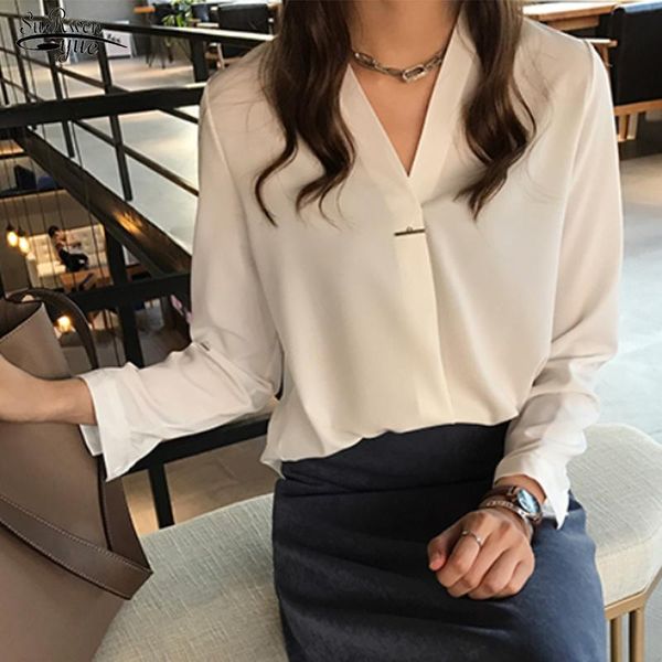 women's blouses & shirts 2021 fashion plus size womens and women long sleeve v-neck chiffon blouse solid pullover blusas 1681 50, White
women's blouses & shirts 2021 fashion plus size womens and women long sleeve v-neck chiffon blouse solid pullover blusas 1681 50, White