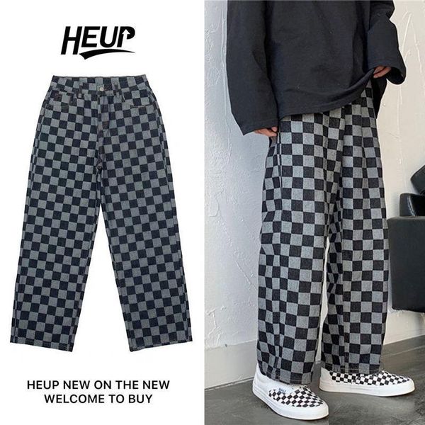 men's pants plaid jeans are thin loose, straight wide-legged korean style high street and women's casual, Black
men's pants plaid jeans are thin loose, straight wide-legged korean style high street and women's casual, Black
