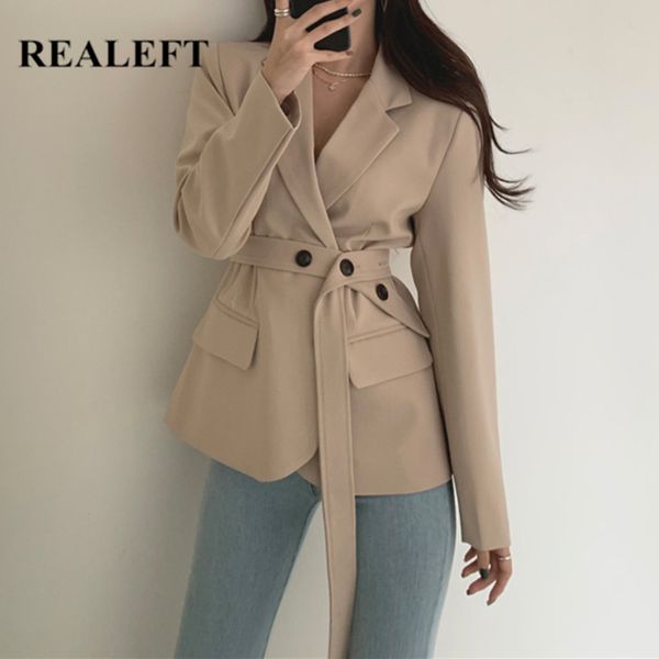 autumn winter formal belted women's blazers single-breasted ladies suit jackets fashion chic notched outwear 210428, White;black
autumn winter formal belted women's blazers single-breasted ladies suit jackets fashion chic notched outwear 210428, White;black
