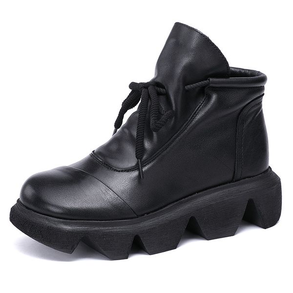 boots lace up thick heel platform women round toe winter genuine leather ankle boots ladies, Black
boots lace up thick heel platform women round toe winter genuine leather ankle boots ladies, Black