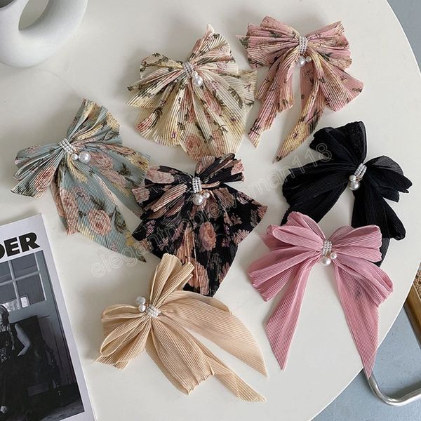 pearl big bow barrettes chiffon pleated flower hairpins folds ribbons clip summer sweet hair styling tools hair accessories, Golden;silver
pearl big bow barrettes chiffon pleated flower hairpins folds ribbons clip summer sweet hair styling tools hair accessories, Golden;silver