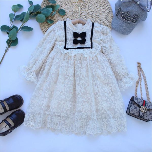girl's dresses toddler princess lace dress for girls embroidery hallow out fall winter clothing vestido with bows lolita stylish casual, Red;yellow
girl's dresses toddler princess lace dress for girls embroidery hallow out fall winter clothing vestido with bows lolita stylish casual, Red;yellow