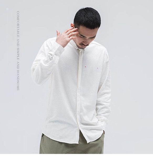 men's casual shirts fall autumn shirt cotton and linen lapel long-sleeved slim solid color for men large size 5xl male, White;black
men's casual shirts fall autumn shirt cotton and linen lapel long-sleeved slim solid color for men large size 5xl male, White;black