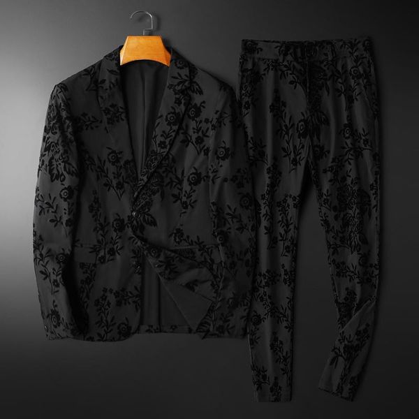 jogging clothing minglu autumn mens sets (blazer+pants) luxury flocking printing single breasted prom blazers men fashion slim fit man pants, Black;red
jogging clothing minglu autumn mens sets (blazer+pants) luxury flocking printing single breasted prom blazers men fashion slim fit man pants, Black;red