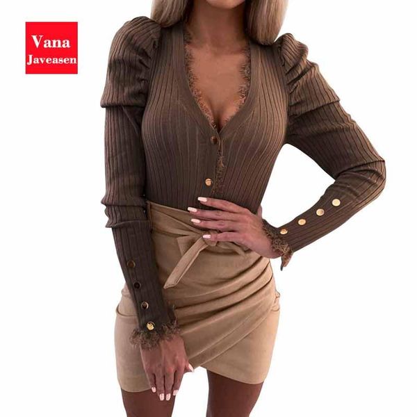 women's sweaters lace knitted sweater woman v-neck long sleeve pullover office lady button streetwear clothing, White;black
women's sweaters lace knitted sweater woman v-neck long sleeve pullover office lady button streetwear clothing, White;black