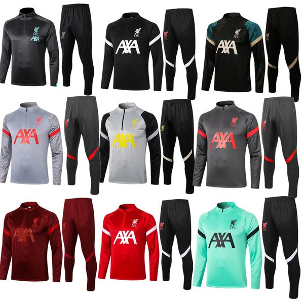+ children men's football training suit sportswear 2021 2022 long full zipper jacket, Gray
+ children men's football training suit sportswear 2021 2022 long full zipper jacket, Gray