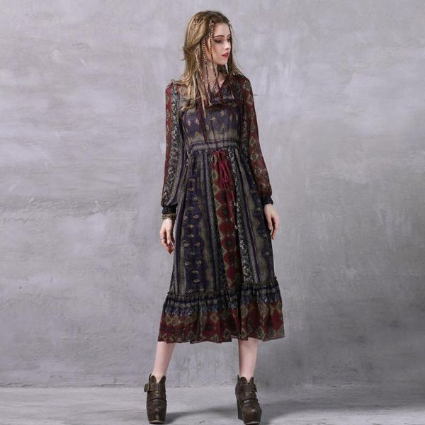 casual dresses female vintage print chiffon ruffle long sleeve flower dress spring autumn women v-neck streetwear loose, Black;gray
casual dresses female vintage print chiffon ruffle long sleeve flower dress spring autumn women v-neck streetwear loose, Black;gray