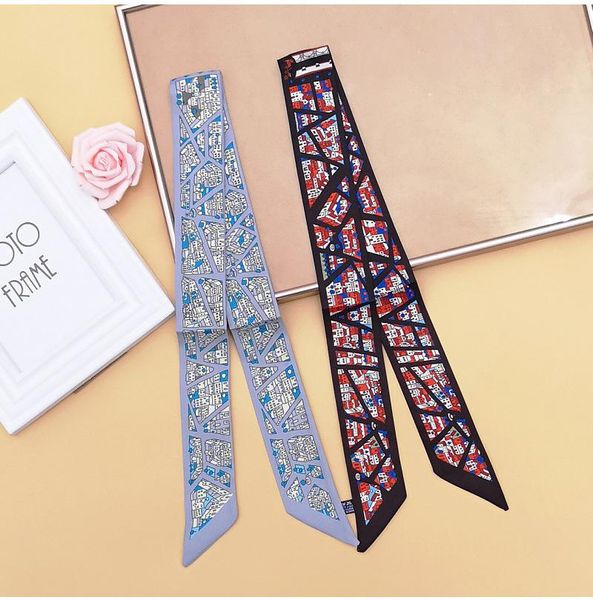 scarf 2021 summer women's silk tied handbag handle skinny ribbon hairband ladies neck g68 scarves, Blue;gray
scarf 2021 summer women's silk tied handbag handle skinny ribbon hairband ladies neck g68 scarves, Blue;gray