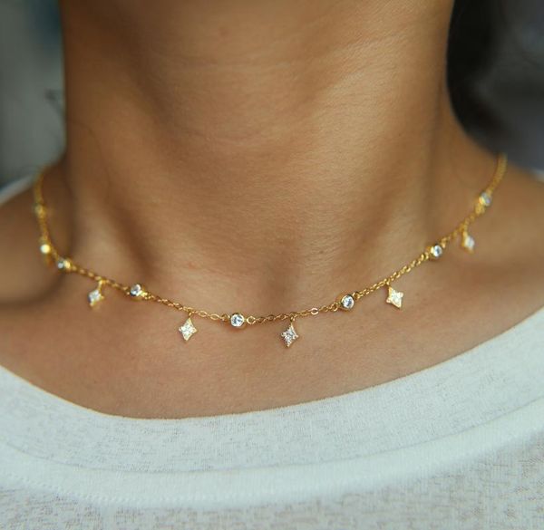 pendant necklaces christams gift sliver gold cubic zirconia round square drop cz choker multi layer charm for women lady jewellery, Silver
pendant necklaces christams gift sliver gold cubic zirconia round square drop cz choker multi layer charm for women lady jewellery, Silver
