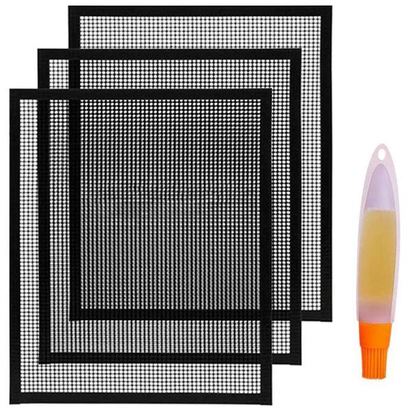 tools & accessories bbq grill mesh mat non stick, barbecue grilling mats, outdoor with edge, set of 3 heat resistant sheet liners
tools & accessories bbq grill mesh mat non stick, barbecue grilling mats, outdoor with edge, set of 3 heat resistant sheet liners