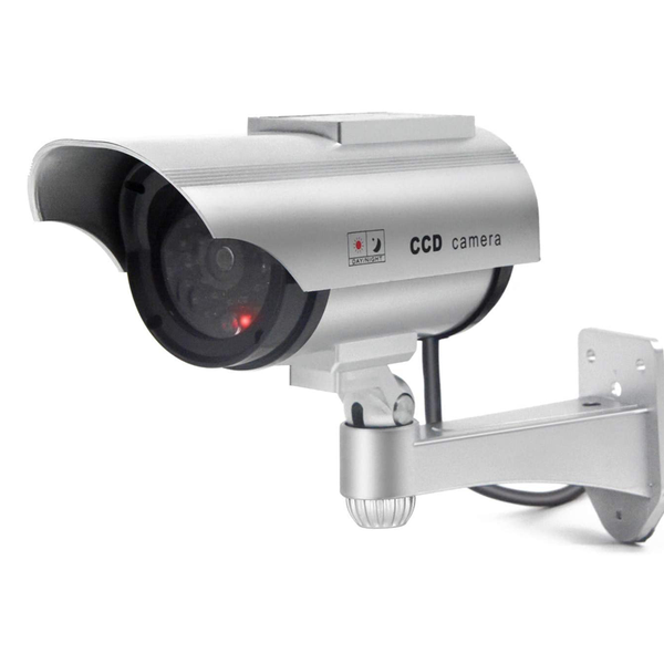cameras solar powered fake security camera dummy surveillance system with realistic red flashing lights and warning sticker
cameras solar powered fake security camera dummy surveillance system with realistic red flashing lights and warning sticker