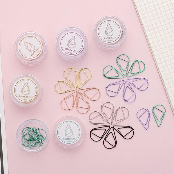 bookmark 10 pcs cute colorful paper clip metal office school supplies kawaii waterdrop shaped paperclip novelty stationery
bookmark 10 pcs cute colorful paper clip metal office school supplies kawaii waterdrop shaped paperclip novelty stationery
