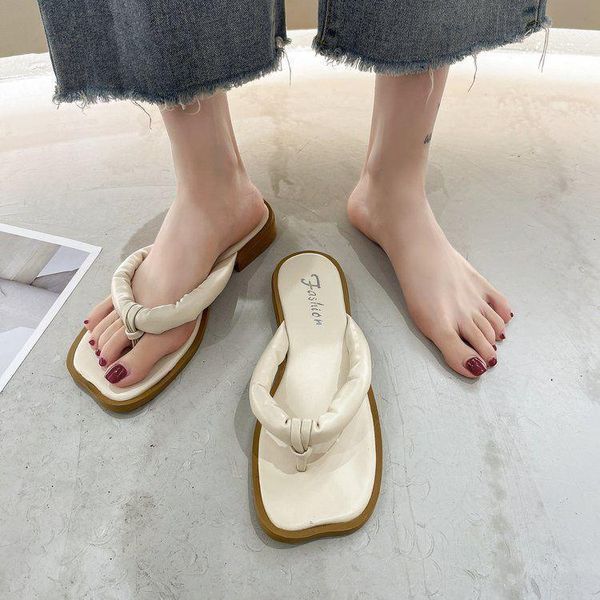 slippers lisapie 2021 summer trend lady solid color outdoor women casual temperament flip flops beach sandals female, Black
slippers lisapie 2021 summer trend lady solid color outdoor women casual temperament flip flops beach sandals female, Black