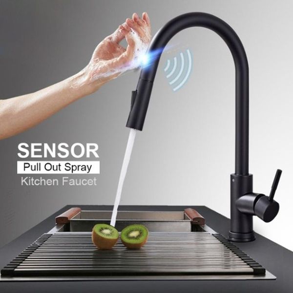 kitchen faucets touch-sensitive stainless steel faucet basin induction can be drawn type rotating household and cold
kitchen faucets touch-sensitive stainless steel faucet basin induction can be drawn type rotating household and cold
