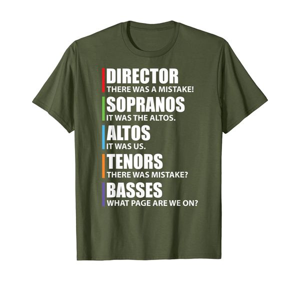 music choir singer sopranos altos tenor basses fun t-shirt, White;black
