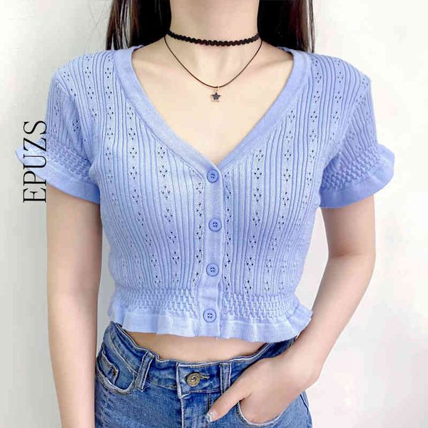 summer ruffle pink cardigan women crop sweater korean fashion clothing button knitted cardigan 210430, White
summer ruffle pink cardigan women crop sweater korean fashion clothing button knitted cardigan 210430, White