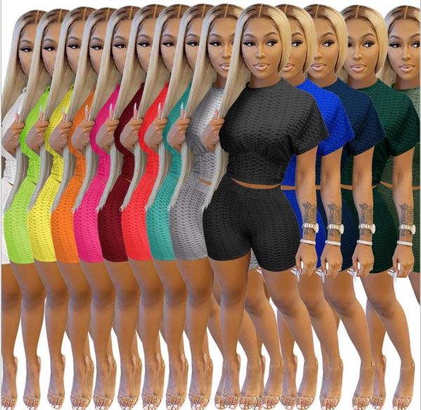 women's tracksuits fashion women solid summer sets jacquard fabric print short sleeves crew neck lady two pieces + 2021, Gray
women's tracksuits fashion women solid summer sets jacquard fabric print short sleeves crew neck lady two pieces + 2021, Gray