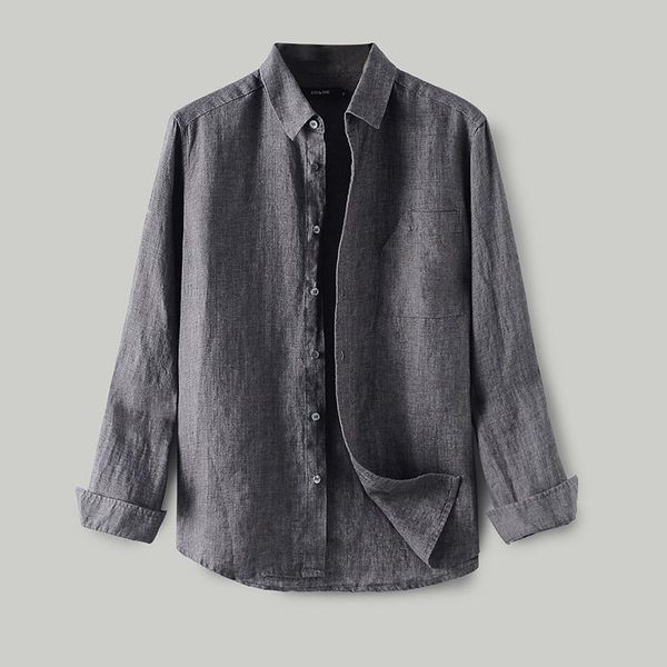men's casual shirts 2021 spring fashion trendy cotton linen shirt loose breathable long-sleeved camisas para hombre, White;black
men's casual shirts 2021 spring fashion trendy cotton linen shirt loose breathable long-sleeved camisas para hombre, White;black