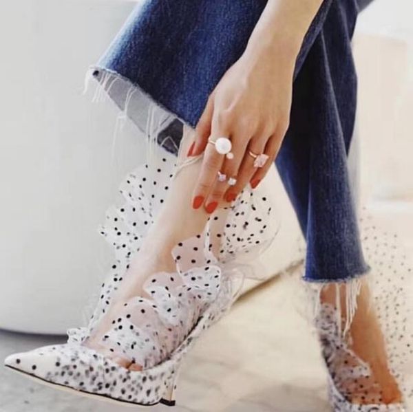 abesire 2021 women mesh dot print thin heels spring pumps ladies pointed toe pvc dress party shoes woman slip-on1, Black
abesire 2021 women mesh dot print thin heels spring pumps ladies pointed toe pvc dress party shoes woman slip-on1, Black