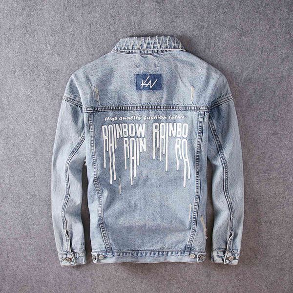jackets fashion streetwear retro blue printed designer denim jackets men casual cotton coats ripped hip hop chaqueta hombre, Black;brown
jackets fashion streetwear retro blue printed designer denim jackets men casual cotton coats ripped hip hop chaqueta hombre, Black;brown