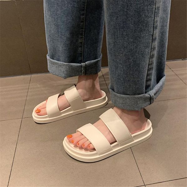 trendy harajuku style ladies sandals and slippers 2021 summer soft-soled comfortable thick-soled solid color beach shoes., Black
trendy harajuku style ladies sandals and slippers 2021 summer soft-soled comfortable thick-soled solid color beach shoes., Black
