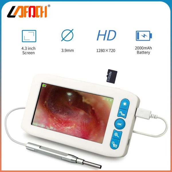 cameras 3.9mm digital otoscope 4.3 inch hd lcd screen ear spoon endoscope ip67 waterproof camera cleaning tools with 32gb sd card
cameras 3.9mm digital otoscope 4.3 inch hd lcd screen ear spoon endoscope ip67 waterproof camera cleaning tools with 32gb sd card