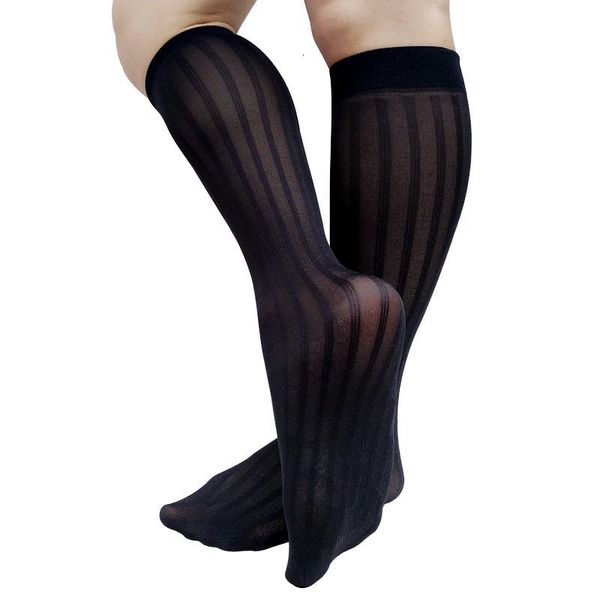 sheer thin mens long socks knee high see through stocking tube hose striped black navy fashion gentlemen men's
sheer thin mens long socks knee high see through stocking tube hose striped black navy fashion gentlemen men's