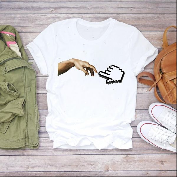 women t shirts painting fashion hand funny cute aesthetic clothes summer shirt graphic female ladies womens tee, White
women t shirts painting fashion hand funny cute aesthetic clothes summer shirt graphic female ladies womens tee, White