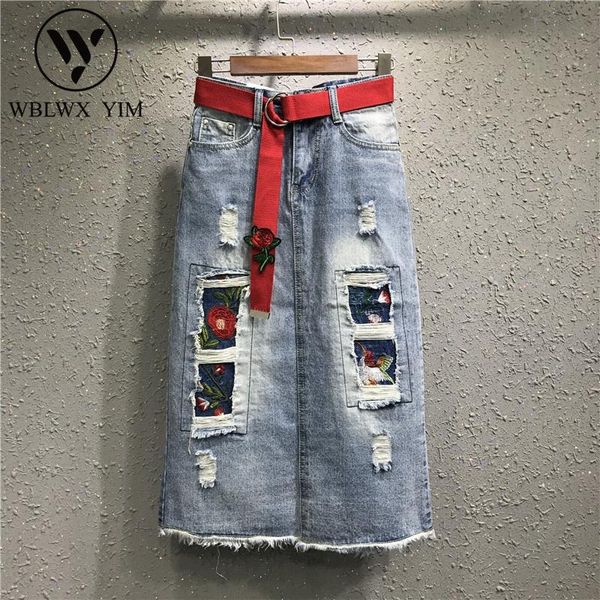 skirts summer bag hip denim skirt women plus size high waist midi long female fashion embroidery patch loose a-line jeans, Black
skirts summer bag hip denim skirt women plus size high waist midi long female fashion embroidery patch loose a-line jeans, Black