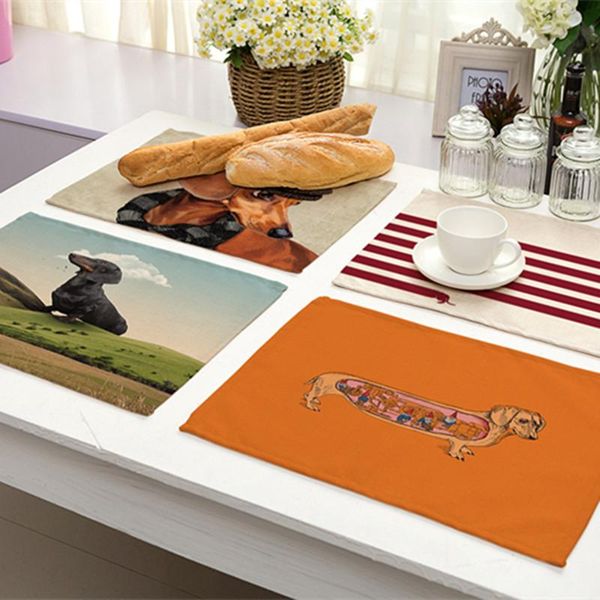 mats & pads animal cartoon dachshund dog printing placemat drink coasters home accessories kitchen place for dining table bar mat pad
mats & pads animal cartoon dachshund dog printing placemat drink coasters home accessories kitchen place for dining table bar mat pad