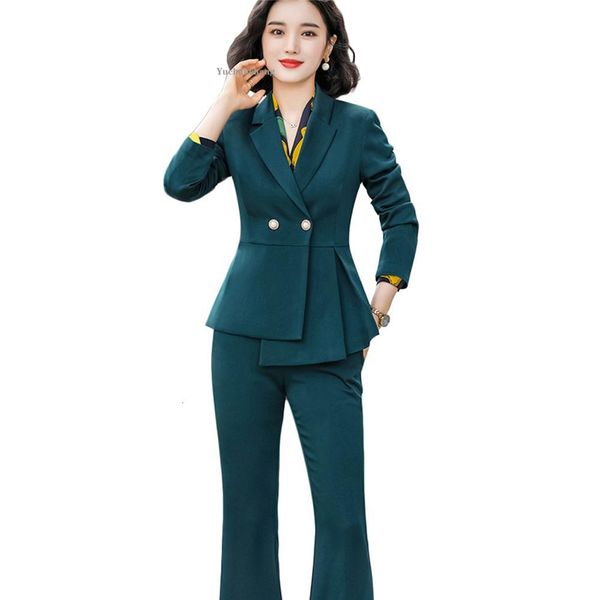 women's suits & blazers black green apricot women elegant pant suit 2 piece set ruffle blazer jacket and for office lady work wear s59t, White;black
women's suits & blazers black green apricot women elegant pant suit 2 piece set ruffle blazer jacket and for office lady work wear s59t, White;black