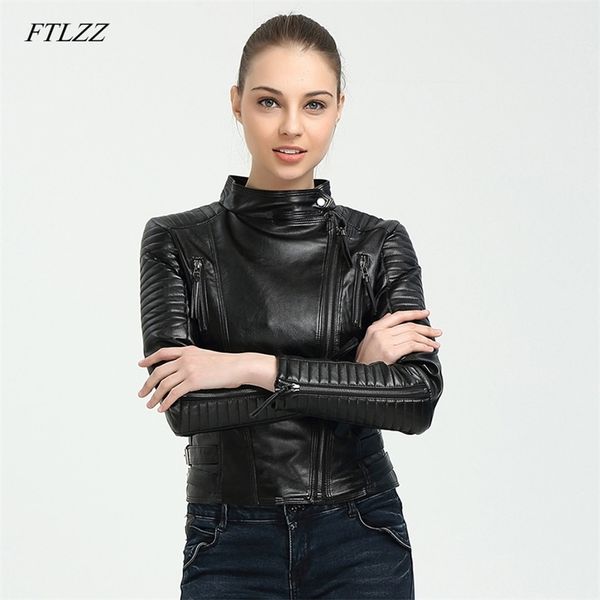 spring autumn women brand faux soft pu leather jacket fashion motorcycle clothing slim locomotive 210430, Black
spring autumn women brand faux soft pu leather jacket fashion motorcycle clothing slim locomotive 210430, Black