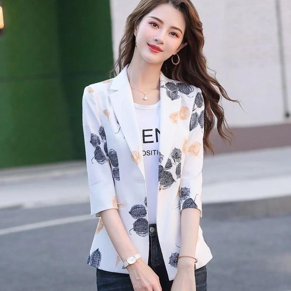 women's jackets fashion printed women casual slim spring 2021 autumn thin three quarter sleeve clothing coat cardigan jacket 958i, Black;brown
women's jackets fashion printed women casual slim spring 2021 autumn thin three quarter sleeve clothing coat cardigan jacket 958i, Black;brown