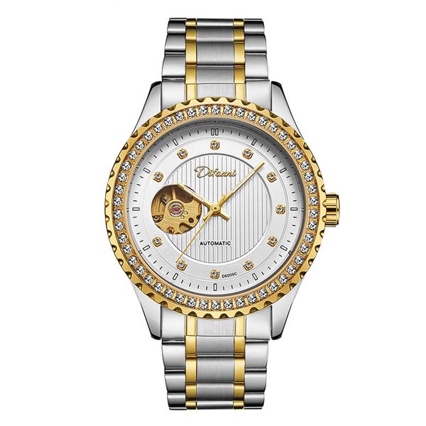 automatic mechanical watch double hollow watch diamond inlaid high-grade popular mens watches, Slivery;brown
automatic mechanical watch double hollow watch diamond inlaid high-grade popular mens watches, Slivery;brown