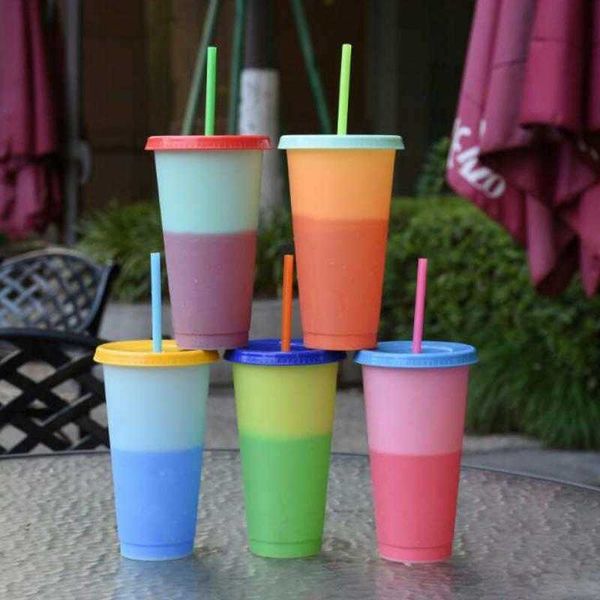 straw cup, reusable lid, solid color changing plastic cup, magic coffee and juice cup, 710ml, 5
straw cup, reusable lid, solid color changing plastic cup, magic coffee and juice cup, 710ml, 5