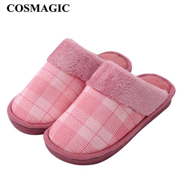 slippers cosmagic 2021 winter women fur plaid indoor slipper flock warm non-slip house floor living room shoe, Black
slippers cosmagic 2021 winter women fur plaid indoor slipper flock warm non-slip house floor living room shoe, Black