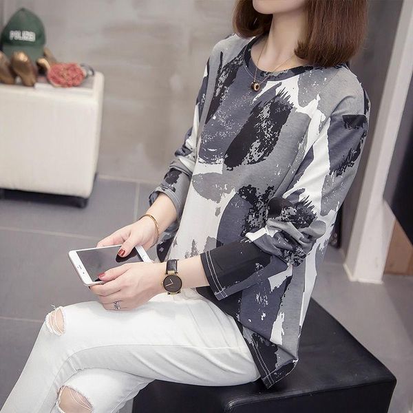 woman tshirts large size women's autumn loose long-sleeved t-shirt clothes ropa mujer camisetas, White
woman tshirts large size women's autumn loose long-sleeved t-shirt clothes ropa mujer camisetas, White