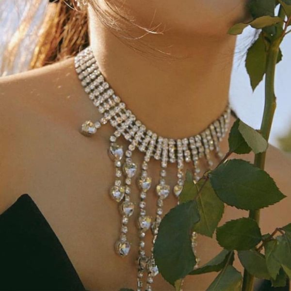 chokers stonefans fashion rhinestone long tassel choker necklace for women halloween heart pendant crystal chain jewelry gift, Golden;silver
chokers stonefans fashion rhinestone long tassel choker necklace for women halloween heart pendant crystal chain jewelry gift, Golden;silver