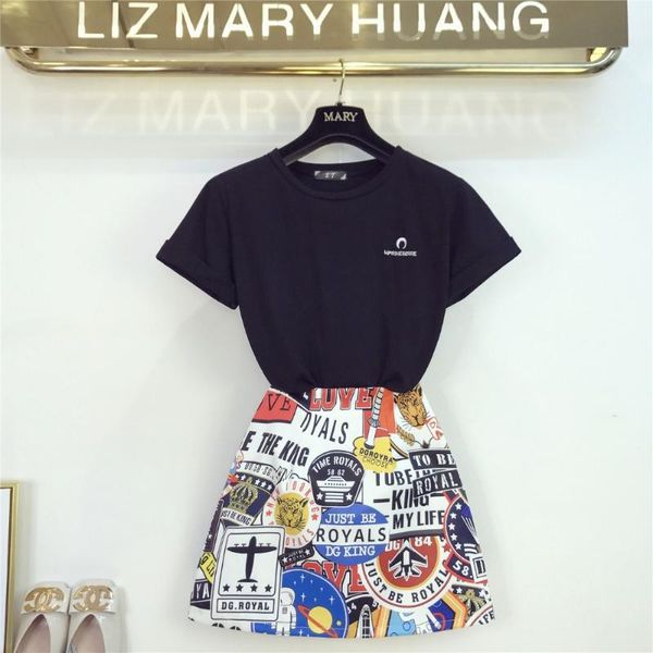 oshangchaopin women two piece set casual short sleeve letters tee +high waist non-mainstream printed skirt suit clothes sets women's pa, White
oshangchaopin women two piece set casual short sleeve letters tee +high waist non-mainstream printed skirt suit clothes sets women's pa, White