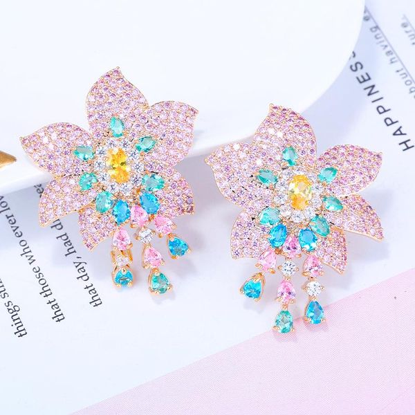 stud luxury flower design cubic zirconia earrings women fashion wedding banquet xiumeiyizu brass jewelry, Golden;silver
stud luxury flower design cubic zirconia earrings women fashion wedding banquet xiumeiyizu brass jewelry, Golden;silver
