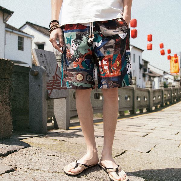 a 039 beach pants flax male national wind restoring ancient ways popular logo summer flower shorts male loose big yards fatty 5, Blue
a 039 beach pants flax male national wind restoring ancient ways popular logo summer flower shorts male loose big yards fatty 5, Blue